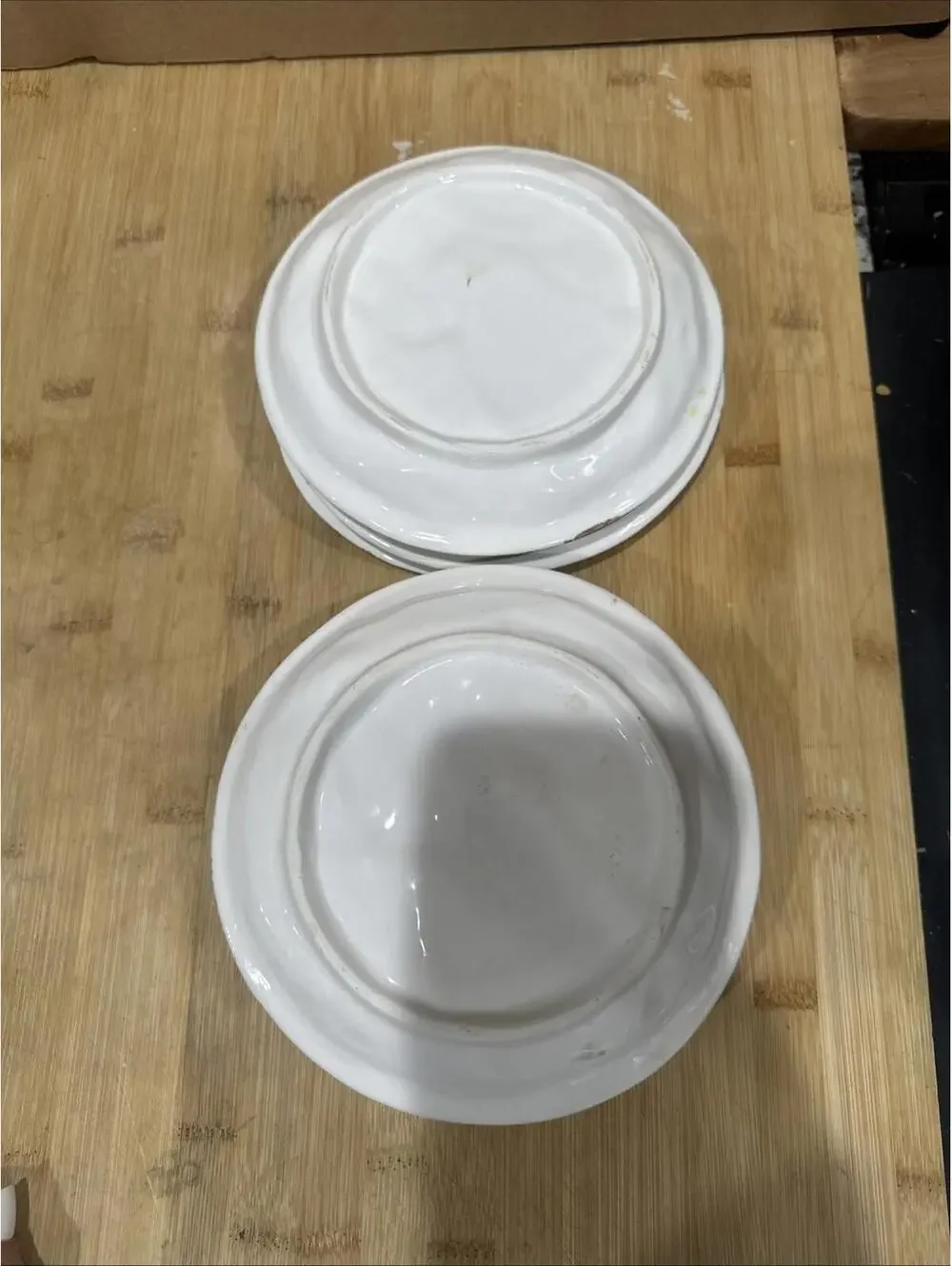 Vintage Set of 6 Lillian Vernon Ceramic Pumpkin Fall Autumn Snack Plates 7.5” *
